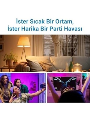 LED Rgb Wi-Fi Akıllı Ampul, 16 Milyon Renk, 900 Lümen, E27 Duy, Uygulama ile Uzaktan Kontrol