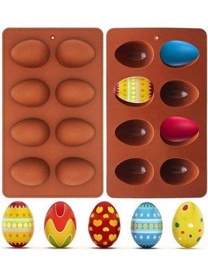 Çikolata Kalıpları, 1 Adet Yumurta Şekilli Silikon Çikolata Kalıbı, Yapışmaz Yumurta Şekilli Çikolata ve Şeker Kalıbı, Dıy Jelibon, Fondan ve Sabun Yapımı Için Silikon Kalıp