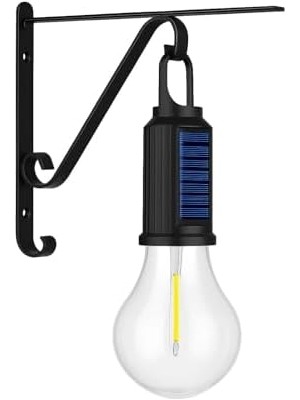 Güneş Enerjili LED Dış Mekan Lamba, Su Geçirmez, Ferforje Askılı, USB Type-C Şarjlı, 3 Işık Modlu, Kapı Önü, Bahçe, Balkon,, Garaj ve Işyeri Giriş Aydınlatması, Dekoratif Solar Lamba