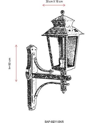 68211 Bahçe Aplik, 60 W, Kahverengi