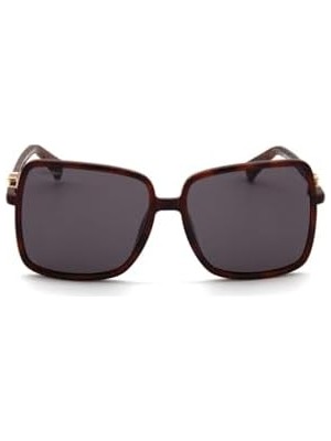 Marka mm 0064H 52A Bayan Kemik,kare,kahverengi Çerçeve,58 Ekartman