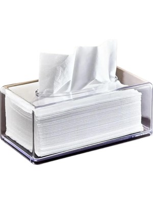 Peçete Organizeri Şeffaf Peçetelik Peçete Düzenleyicimendil Peçete Kutusu Koyucu Mendil Kabı (1)