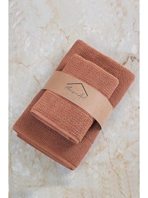 | 50X90-70X140 cm 2'li Banyo Havlu SETI,%100 Pamuklu Havlu Takımı Kiremit