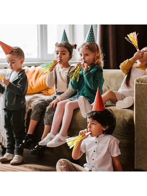 Yeni Yıl Boynuzları ve Üfleme Değer Paketi | 50 Adet, Tek Beden, Çok Renkli