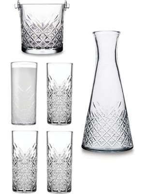 Karaflı Buz Kovalı Bardak Seti 7 Parça 1947600009478