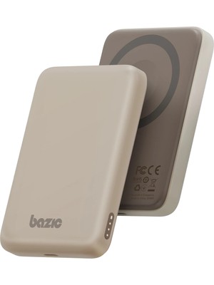 Energea x Bazic Gopower Snap 5k 3in1 5.000 Mah 20W Pd Kablolu ve 15W Kablosuz Hızlı Şarj Magsafe Powerbank - Kahverengi