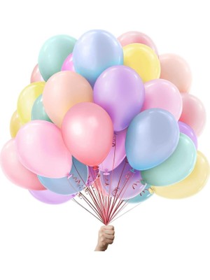 25 Adet Karışık Pastel Renkler Parti Balonları Doğum Günleri, Düğünler ve Yıldönümleri Için Renkli Gökkuşağı Tekrar Kullanılabilir Parti Balonları -%100 Doğal Balon 25 Adet