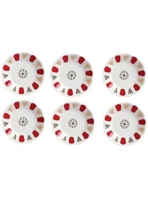 Çay Tabağı Otantik Kırmızı Klasik 6'lı 869PKRMZ127912-6P