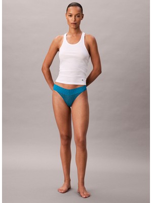 Calvin Klein Mavi - Petrol Kadın Tanga LV00QD5282 Ck Women