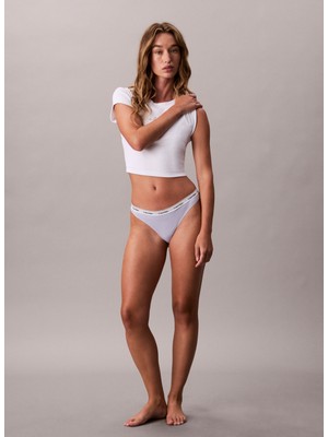 Calvin Klein Mavi - Buz Kadın Tanga 000QD5043E Ck Women