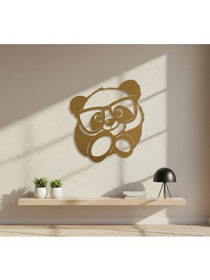 Arussio Bebek Panda Çerçevesiz Dekoratif Ahşap Tablo