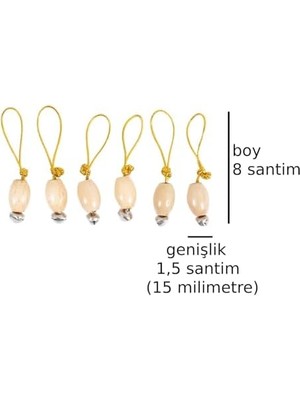 Bebek Yılbaşı Ağaç Süs Hobi Zilli Ağaç Boncuk Çok Amaçlı Etkinlik Doğum Günü Zil Dekoratif Süsü Hediye 6 Adet Set