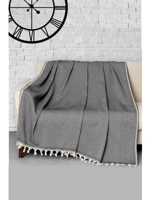 Denizli  Trendy Koltuk Örtüsü Siyah 170 x 300