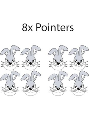 Tavşan Şeklinde Boy Ölçüm Cetveli - Bebek ve Çocuk Odası Için