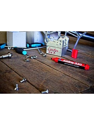 330 Permanent Markör Mavi - 10 Kalem - 1-5 mm Kesik Uçlu