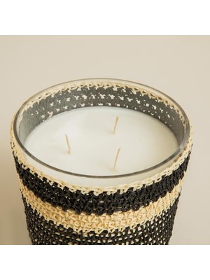 & Tığ Işi Kokulu Mum 12X13 cm Siyah