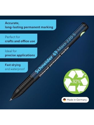 220 S -Keçe Kalem (Kalıcı) 4'lü Kılıf Siyah/kırmızı/mavi/yeşil