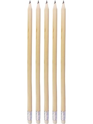 Naturel Altıgen Kurşun Kalem Seti, Silgili, 10 Adet