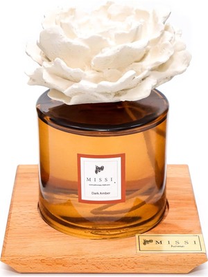 500 ml Masif Ahşap Kaideli Seramik Taşlı Dark Oda Kokusu