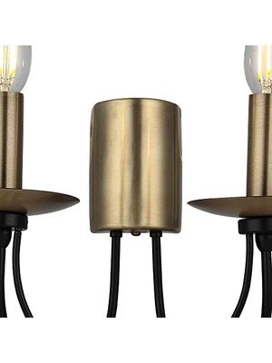 Dofa 2'li Eskitme Siyah Aplik 2 x E14