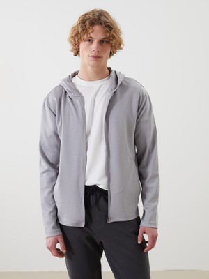 Lc Waikiki Yeni Sezon Kapüşonlu Uzun Kollu Erkek Fermuarlı Sweatshirt