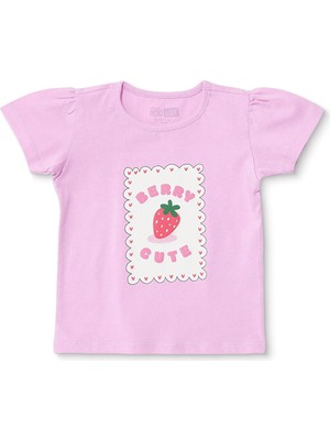 Hellobaby Hellobaby, Kız, Tshirt, Çilek Baskılı, Bisiklet Yaka, Kısa Kol