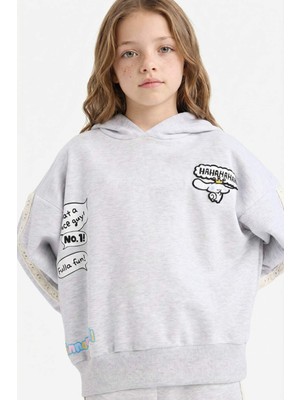 DeFacto Kız Çocuk Kapüşonlu Baskılı Sweatshirt G6829A826SP