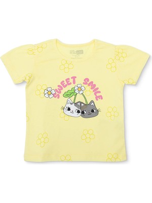 Hellobaby Hellobaby, Kız, Tshirt, Hayvan Baskılı, Bisiklet Yaka, Kısa Kol