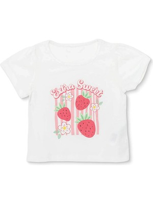 Hellobaby Hellobaby, Kız, Tshirt, Çilek Baskılı, Bisiklet Yaka, Kısa Kol