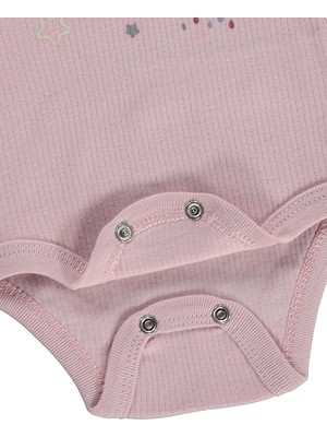 Civil Baby Unicorn Baskılı 0-3 Yaş Çıtçıtlı Badi - Pembe 18-24 Ay
