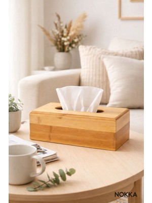 Nokka Bambu Peçetelik Büyük Boy 23X12X8 cm