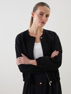 Lc Waikiki Yeni Sezon Bisiklet Yaka Oversize Kadın Kolej Ceket