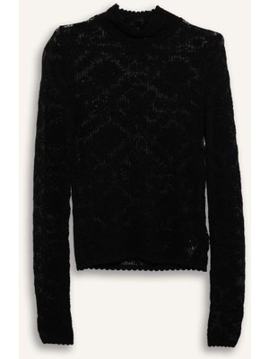 DeFacto Slim Fit Dar Kesim Balıkçı Yaka Desenli İnce Triko Kazak G8525AX25WN