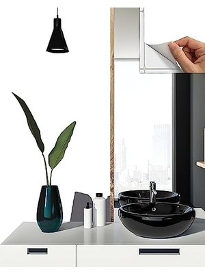 Kendinden Yapışkanlı Düz Beyaz Desenli Pvc, Yapışkanlı Kaplama, Çıkartması, Zemin Duvar Karosu 30X30 cm (11 Adet / 1 M²)