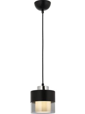 AV-60193-1BSY Siyah Boyalı Modern Avize E27 Metal Cam 15CM