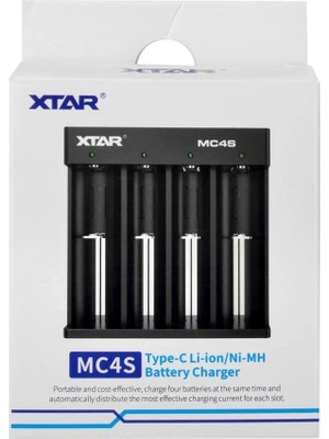 Xtar MC4S Dörtlü Li-Ion / Nı-Cd / Nı-Mh Pil Şarj Cihazı