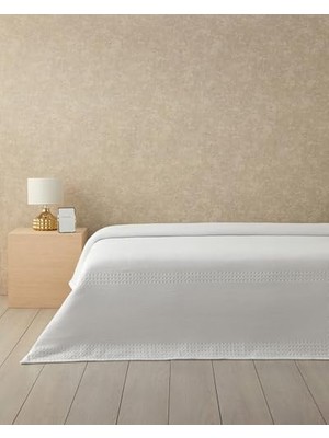 Almina Pamuklu Çift Kişilik Pike Beyaz