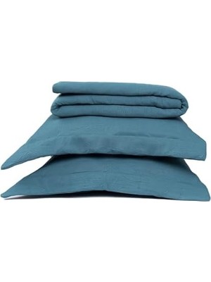 Soley | Antilo | Tek Kişilik Premium Yatak Örtüsü Seti Mavi