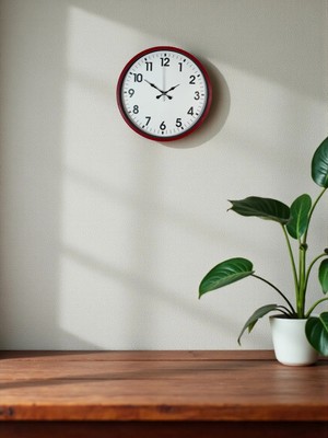 Soi Home Zentime 36 cm Kırmızı Dekoratif Duvar Saati