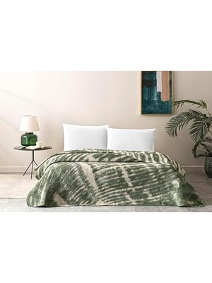 Vivien DESENLI%100 Pamuk Pamuk Battaniye, Haki, Tek Kişilik