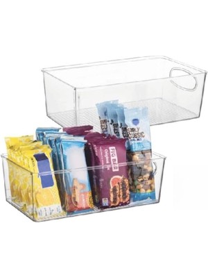 1 Adet Şeffaf Akrilik Çok Amaçlı Organizer Mutfak Buzdolabı Makyaj ve Banyo Düzenleyici