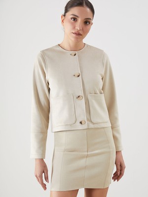 Lc Waikiki Yeni Sezon Bisiklet Yaka Kadın Ceket