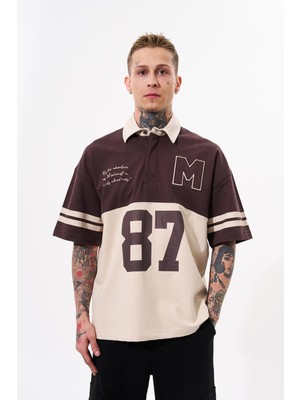 Machinist Erkek 87 Pieced Polo Yaka Tişört Kahverengi
