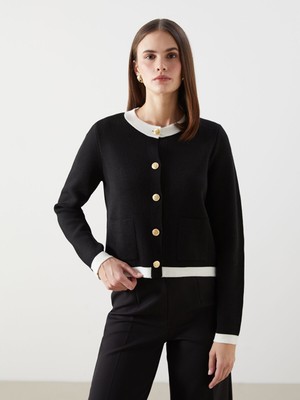 Lc Waikiki Yeni Sezon Bisiklet Yaka Kadın Triko Hırka