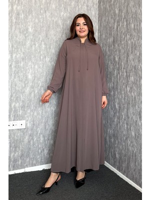 Modaplaza Kadın Büyük Beden  Fermuarlı Ferace 7536