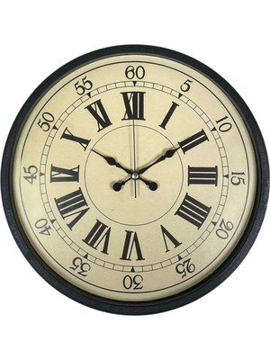 Soi Home Zentime 36 cm Siyah Dekoratif Duvar Saati