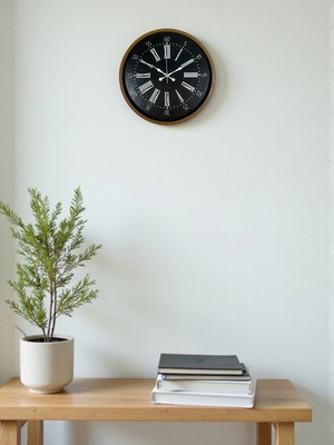 Soi Home Zentime 36 cm Kahverengi Dekoratif Duvar Saati