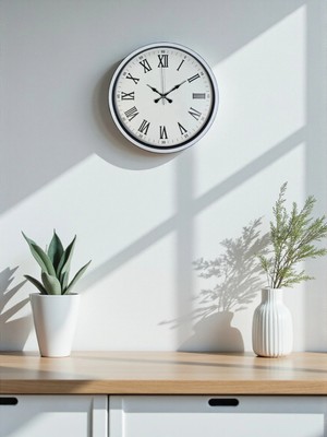 Soi Home Zentime 36 cm Beyaz Dekoratif Duvar Saati