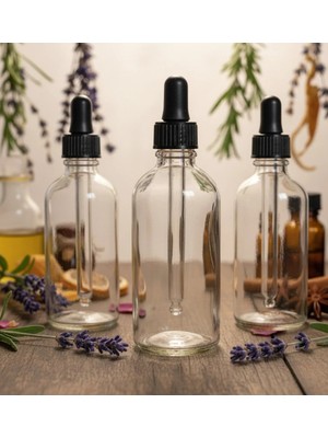JUNIBELIW 9 Adet 100 ml Şeffaf Cam Şişe Kapaklı Cam Damlalıklı Boş Çok Amaçlı Yağ Esans Şişesi 9X100ML