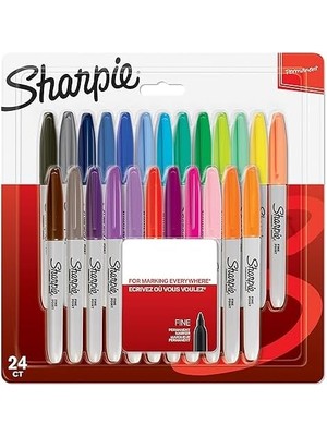 Sharpie Permanent Markör, 24'lü Karışık Paket